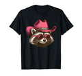 Raccoon Cowboy Cowgirl Western Trash T-Shirt - Minimalist Print for Adults - T-Shirt, Sweatshirt, Hoodie