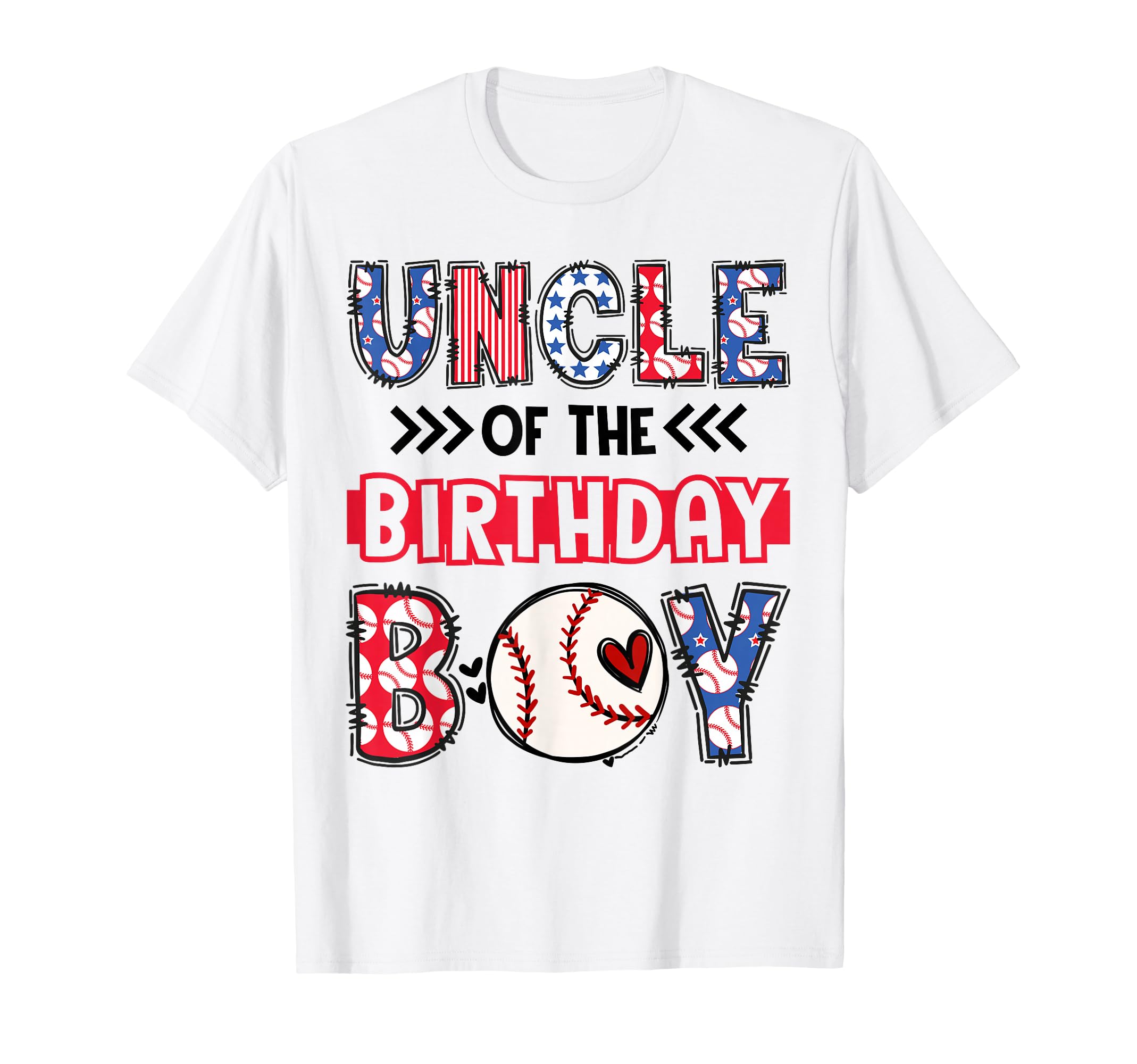 Uncle Birthday Matching Baseball Party T-Shirt - Unique Graphic for Adults - T-Shirt, Sweatshirt, Hoodie