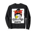 Messy Bun Hair Ballpark Auntie Sweatshirt - Novelty Apparel for Adults - T-Shirt, Sweatshirt, Hoodie