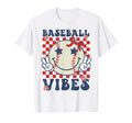 Baseball Vibes Softball Baseball Groovy T-Shirt - Graphic Print Unisex - T-Shirt, Sweatshirt, Hoodie