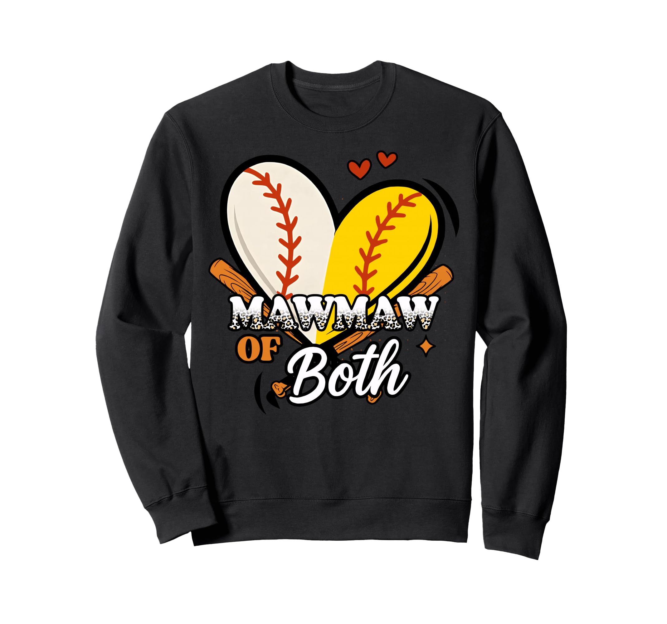 Mawmaw Both Baseball Softball Game Sweatshirt - Graphic Print for Adults - T-Shirt, Sweatshirt, Hoodie