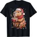 Capybara Christmas Ramen Art - Adult & Kids T-Shirts, Sweatshirts & Hoodies apparel design preview 1