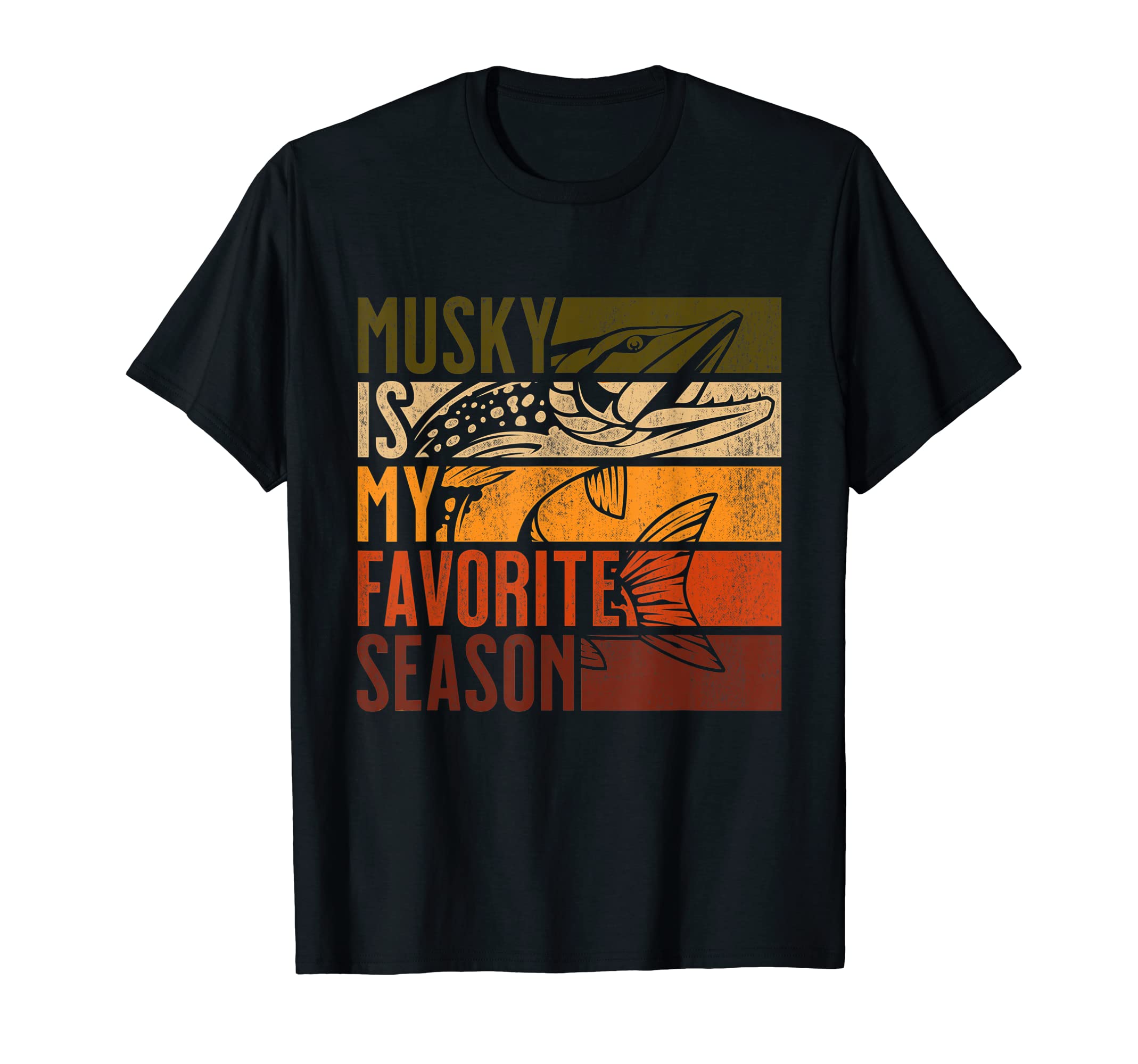 Distressed Musky Fishing Is My T-Shirt - Aesthetic Graphic Men Women - T-Shirt, Sweatshirt, Hoodie