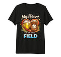 My Heart Is That Field Softball T-Shirt - Unique Graphic for Adults - T-Shirt, Sweatshirt, Hoodie