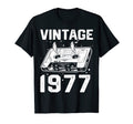Birthday Best 1977 Bday 1977 Cassette T-Shirt - Minimalist Print Men Women - T-Shirt, Sweatshirt, Hoodie