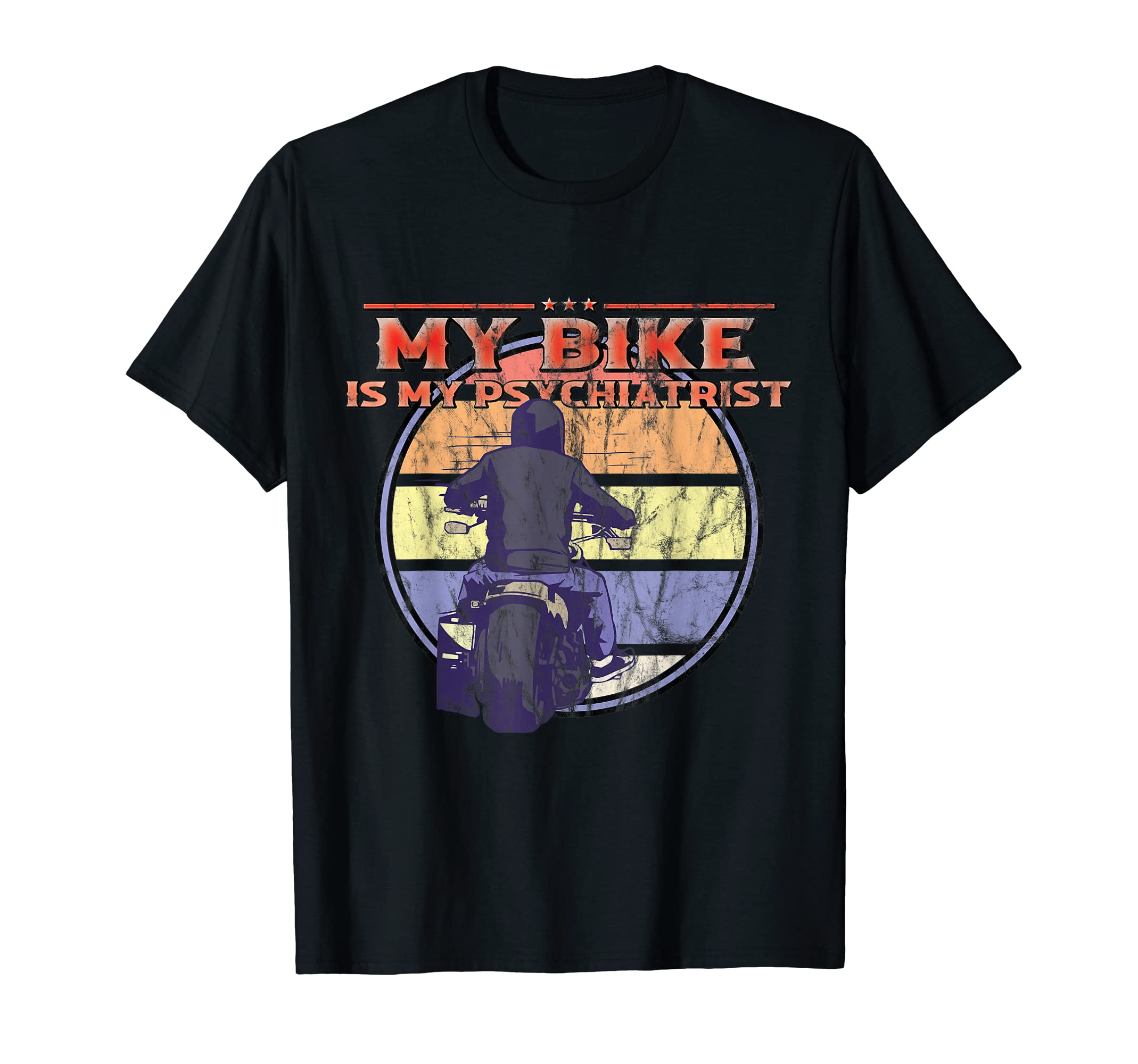 My Bike Is My Psychiatrist Motorcycle T-Shirt - Custom Art Print Men Women - T-Shirt, Sweatshirt, Hoodie