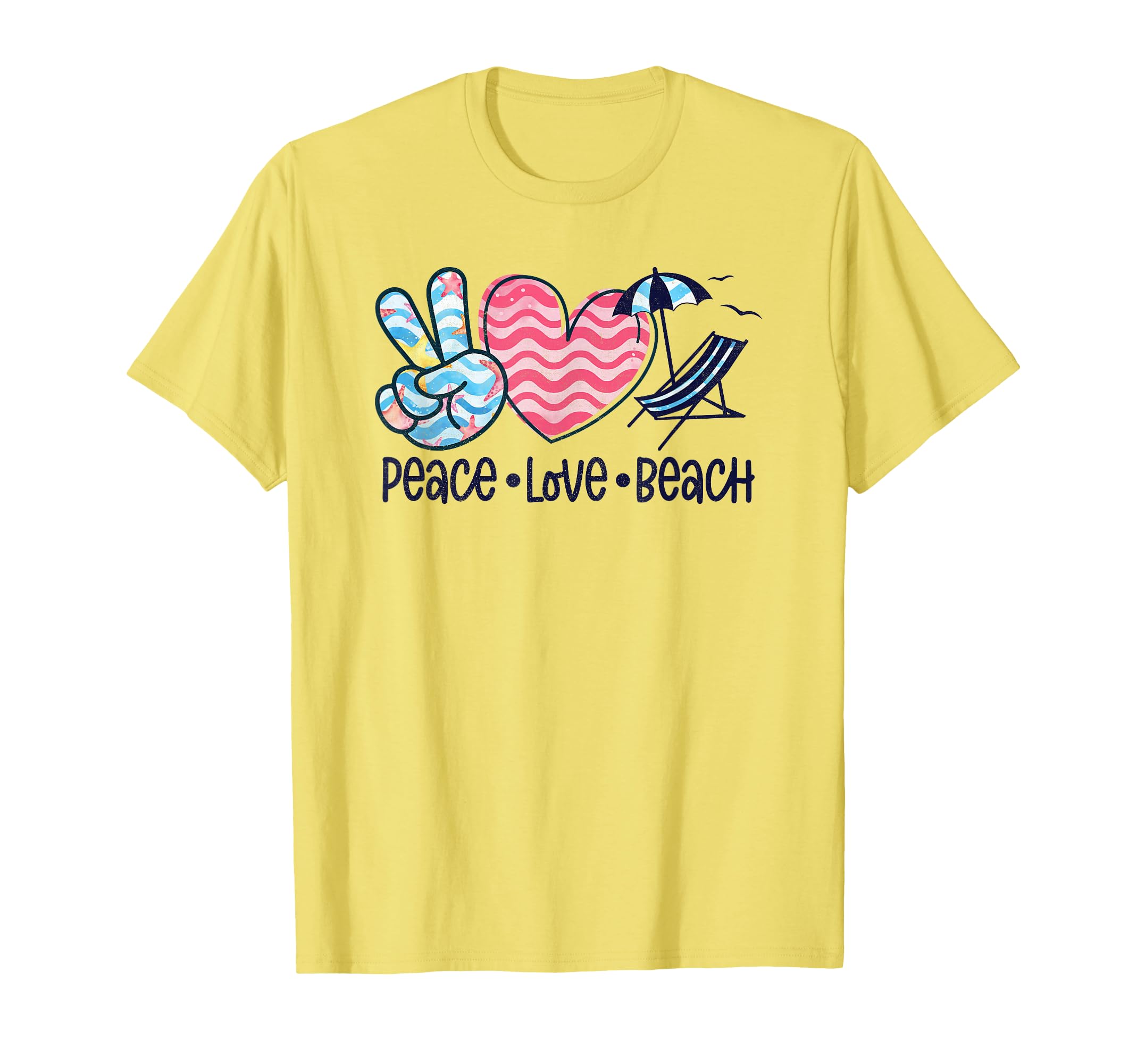 Peace Love Beach Fun Summer Vibes T-Shirt - Novelty Apparel Men Women - T-Shirt, Sweatshirt, Hoodie