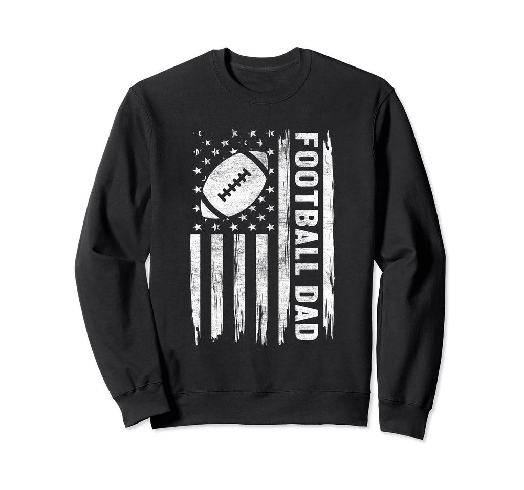Football American Distressed Flag Sweatshirt - Novelty Apparel for Adults - T-Shirt, Sweatshirt, Hoodie