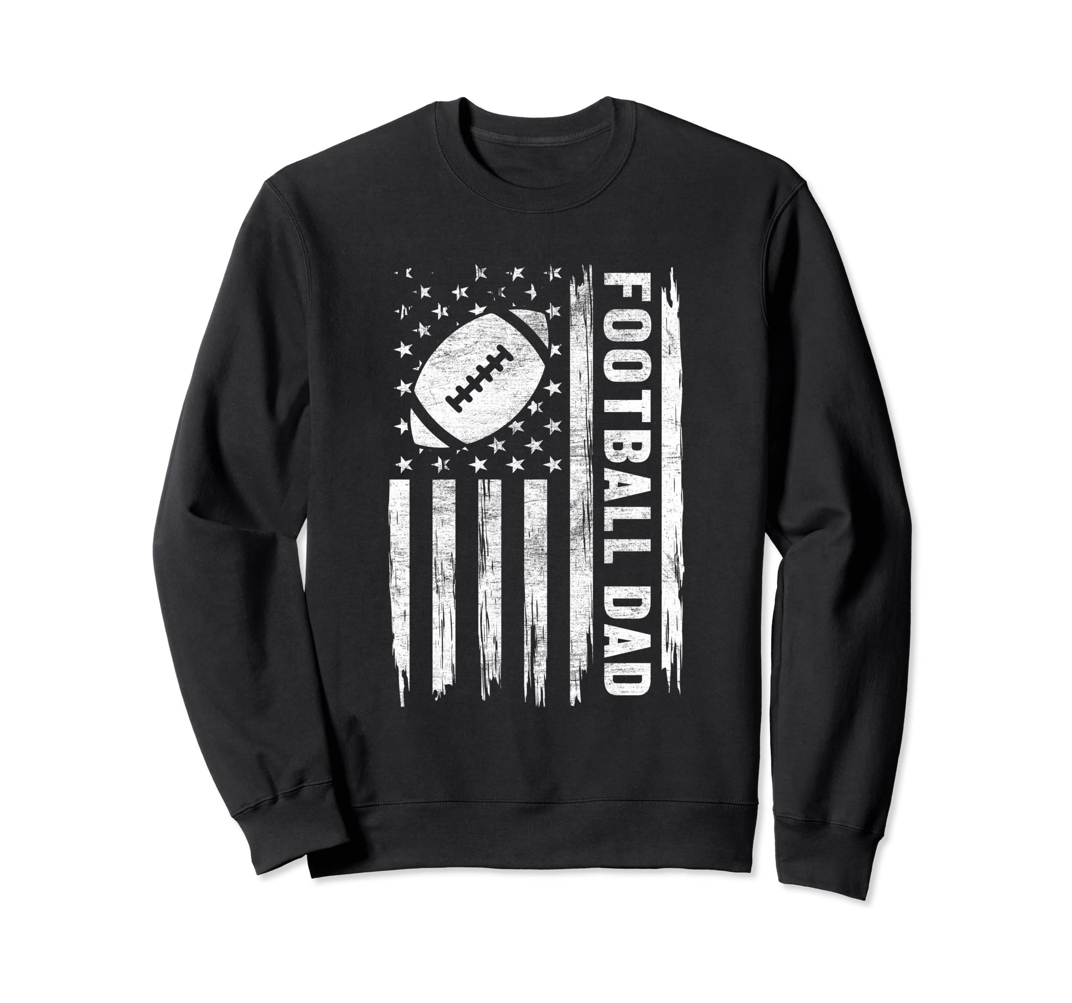Football American Distressed Flag Sweatshirt - Novelty Apparel for Adults - T-Shirt, Sweatshirt, Hoodie