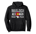 Colorado State Bear Peak Boulder Hoodie - Custom Art Print Men Women - T-Shirt, Sweatshirt, Hoodie
