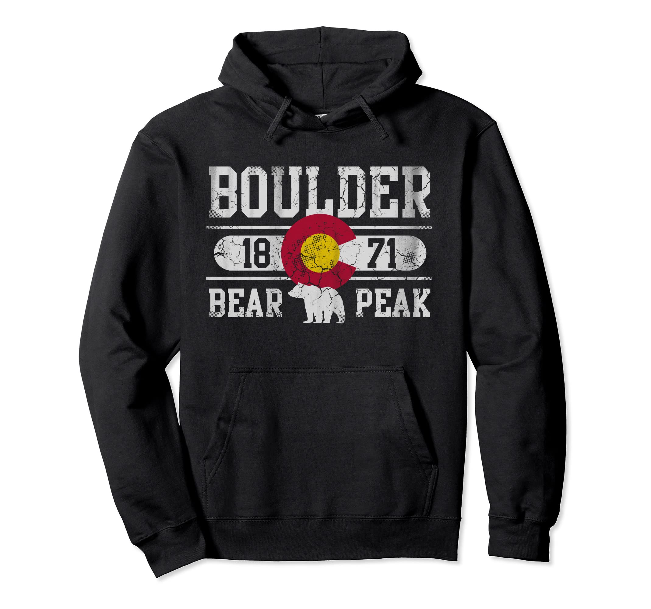 Colorado State Bear Peak Boulder Hoodie - Custom Art Print Men Women - T-Shirt, Sweatshirt, Hoodie