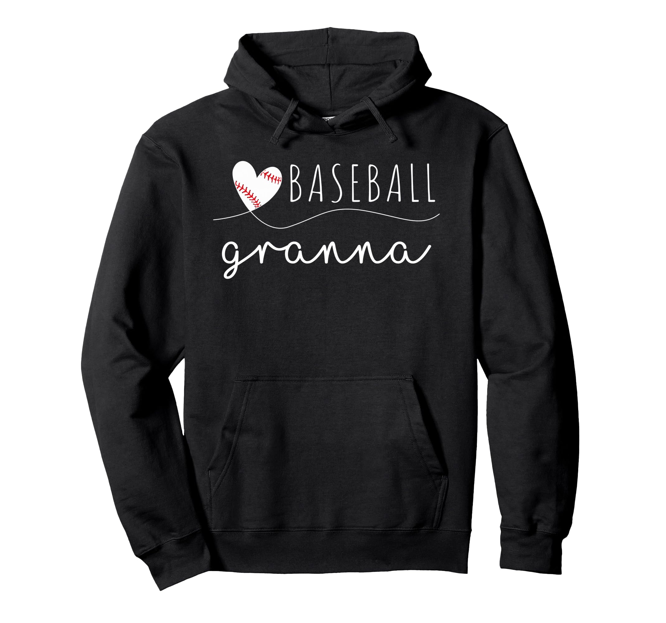 Baseball Granna Baseball Heart Family Hoodie - Custom Art Print for Adults - T-Shirt, Sweatshirt, Hoodie
