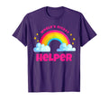 Worlds Nicest Helper Rainbow Funny T-Shirt - Minimalist Print for Adults - T-Shirt, Sweatshirt, Hoodie