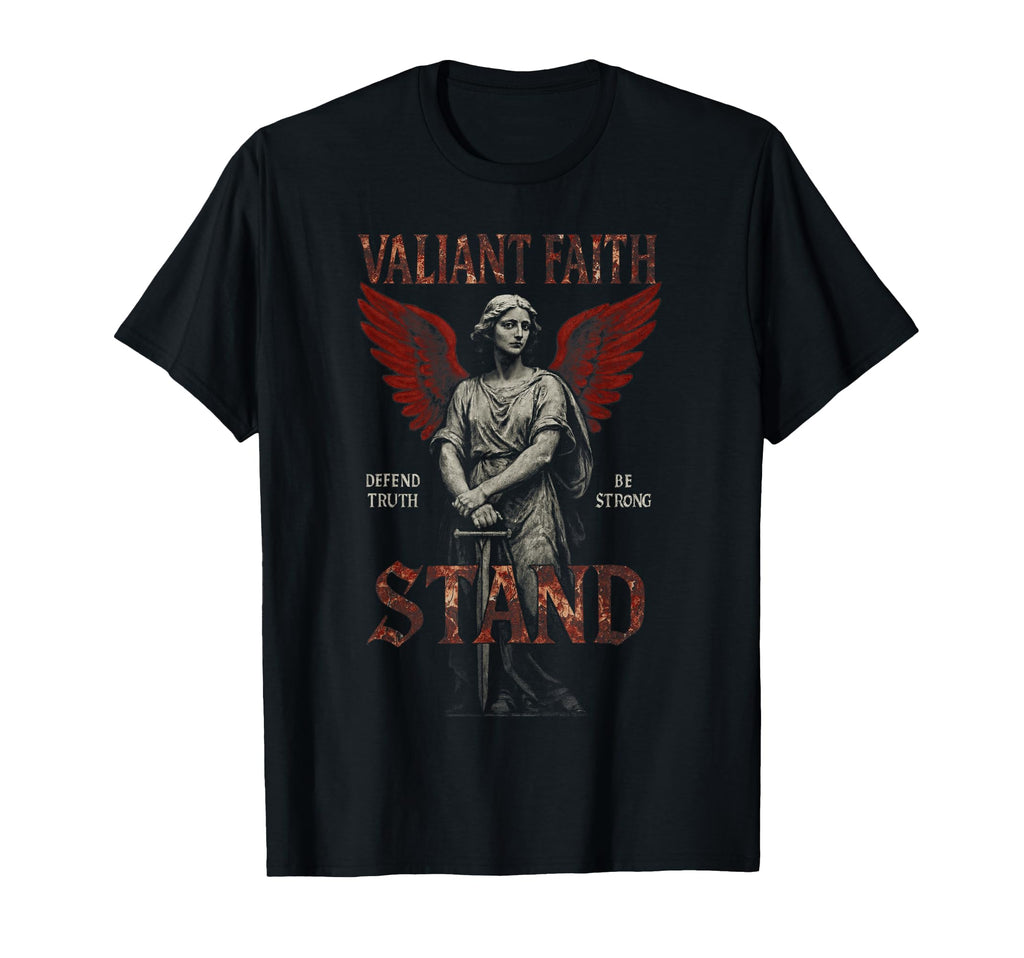 Valiant Faith Christian Edgy Y2K 90S T-Shirt - Trendy Graphic for Adults - T-Shirt, Sweatshirt, Hoodie