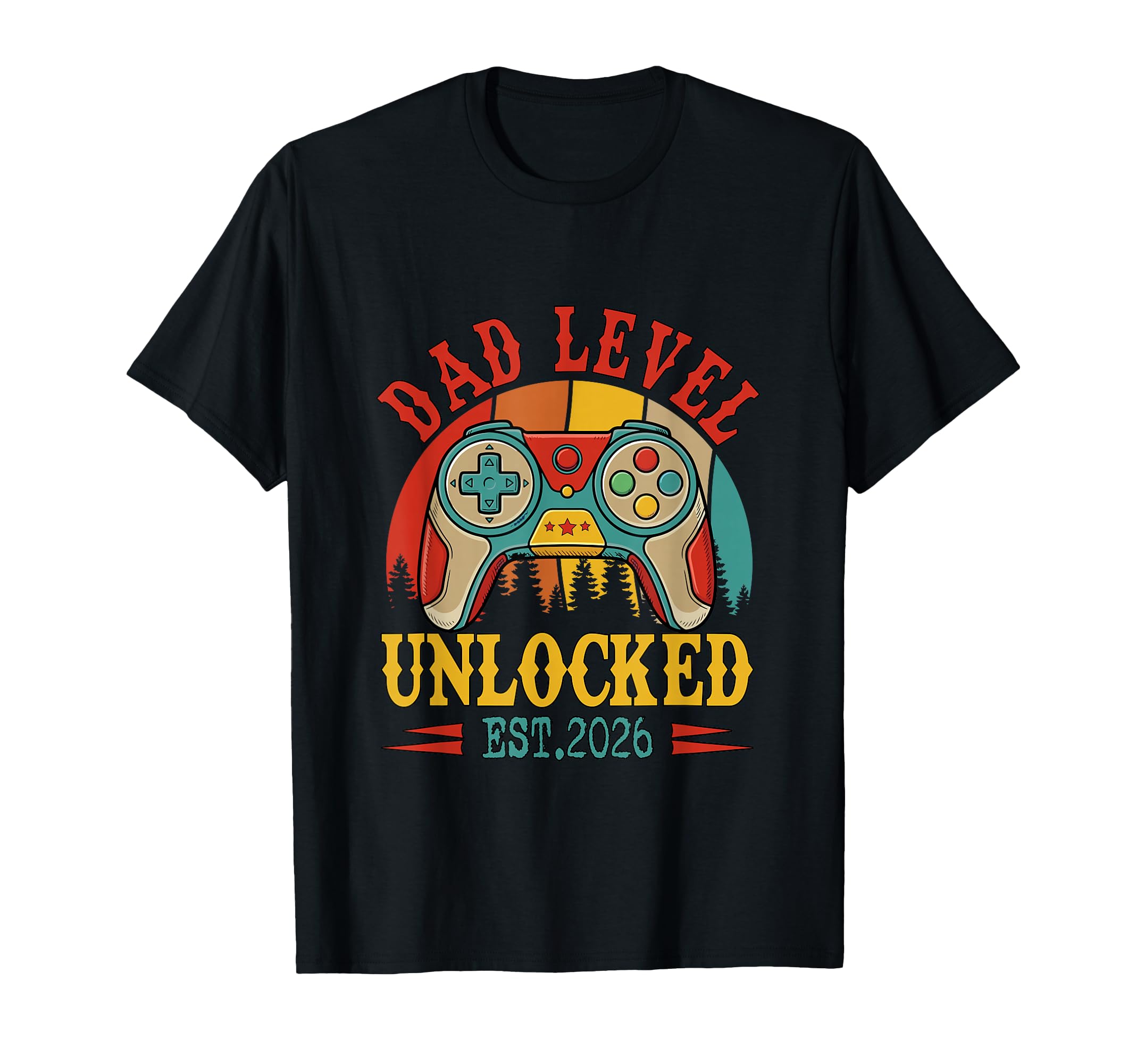 Dad Level Unlocked Est 2026 Gamer T-Shirt - Novelty Apparel for Adults - T-Shirt, Sweatshirt, Hoodie