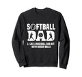 Softball Dad Like Baseball Dad But Sweatshirt - Custom Art Print Unisex - T-Shirt, Sweatshirt, Hoodie