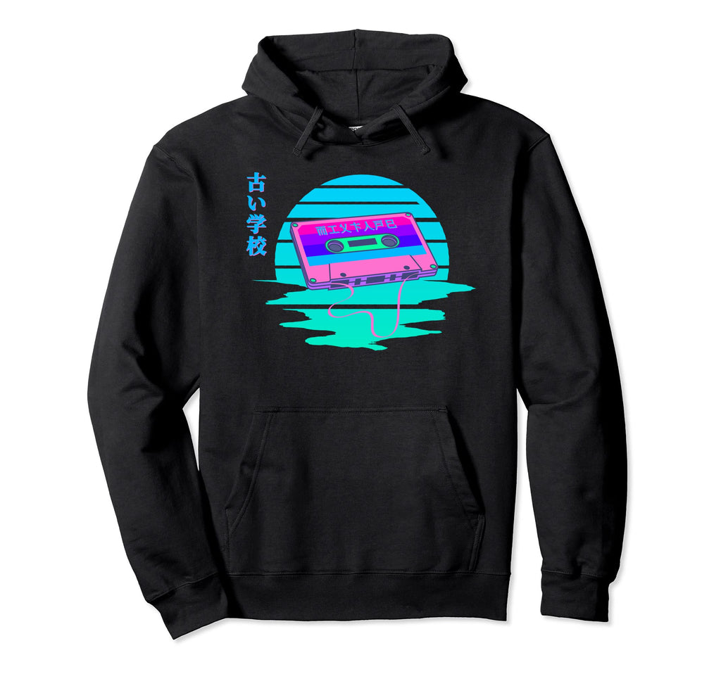 Vaporwave Aesthetic 80S 90S Mixtape Cassette Hoodie - Graphic Print Unisex - T-Shirt, Sweatshirt, Hoodie