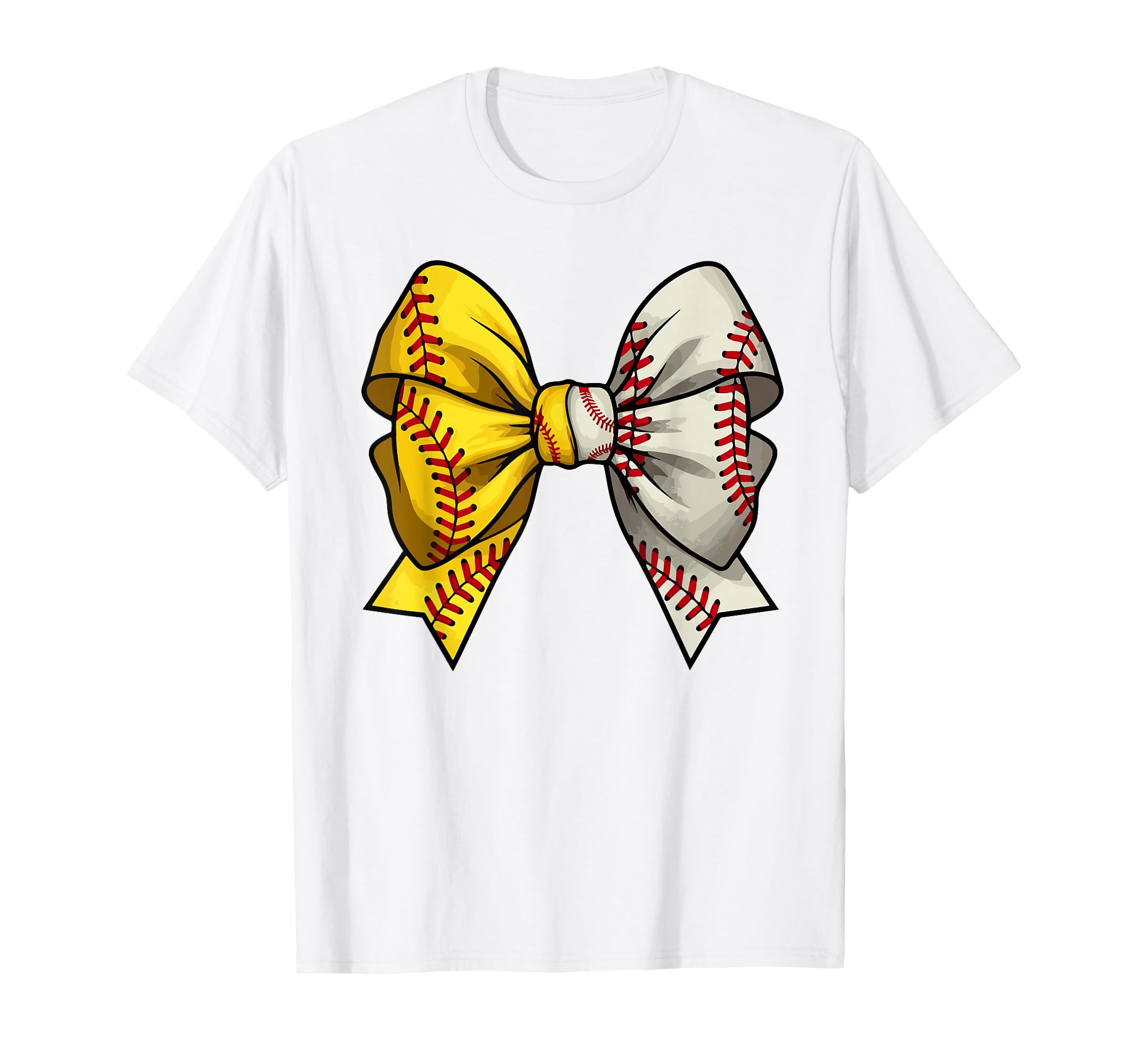Baseball Softball Coquette Bow Softball T-Shirt - Trendy Graphic Unisex - T-Shirt, Sweatshirt, Hoodie