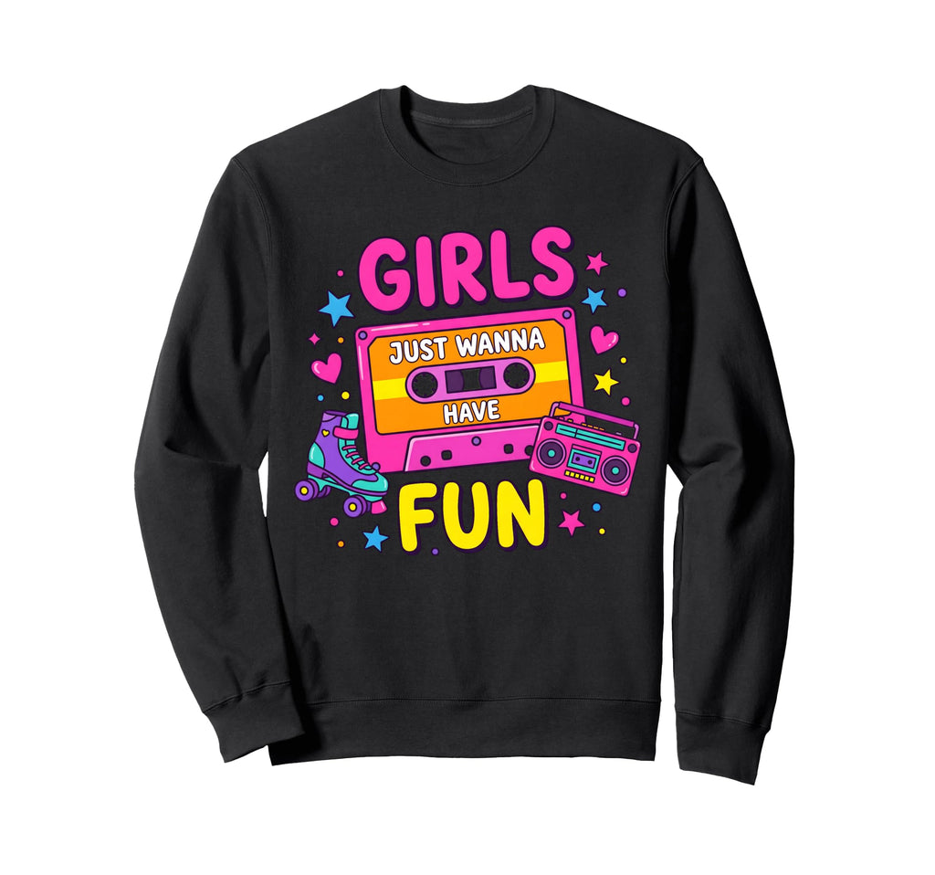 Cassette And Roller Skate Just Wanna Sweatshirt - Minimalist Print Unisex - T-Shirt, Sweatshirt, Hoodie
