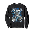 Wolf 80S Funny Wolf Wildlife 90S Sweatshirt - Custom Art Print Unisex - T-Shirt, Sweatshirt, Hoodie