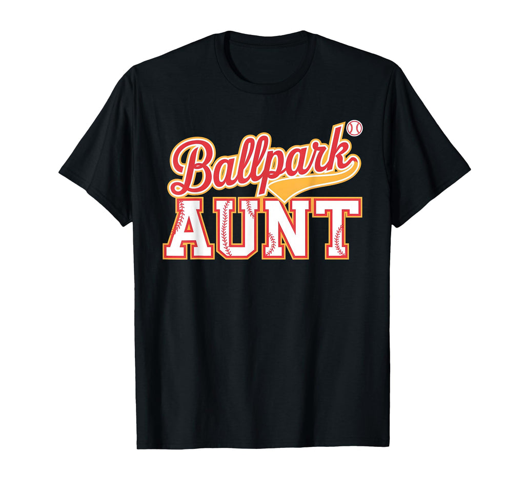 Ballpark Aunt Softball Baseball Auntie T-Shirt - Custom Art Print Unisex - T-Shirt, Sweatshirt, Hoodie