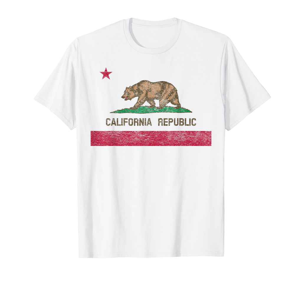 California State Flag Grizzly Bear T-Shirt - Streetwear Style for Adults - T-Shirt, Sweatshirt, Hoodie