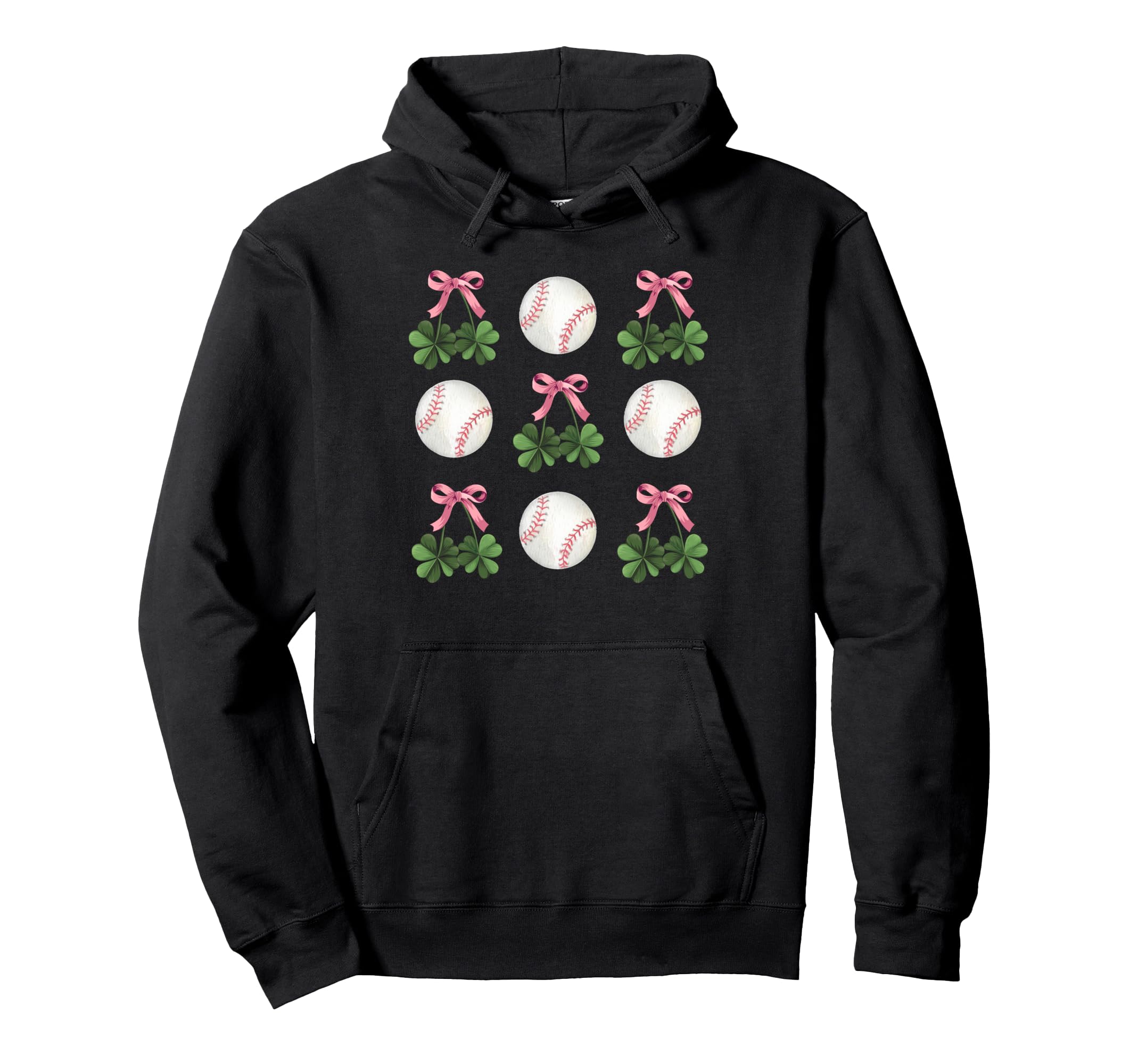 Coquette Baseball And Shamrock St Hoodie - Fun Novelty Design for Adults - T-Shirt, Sweatshirt, Hoodie