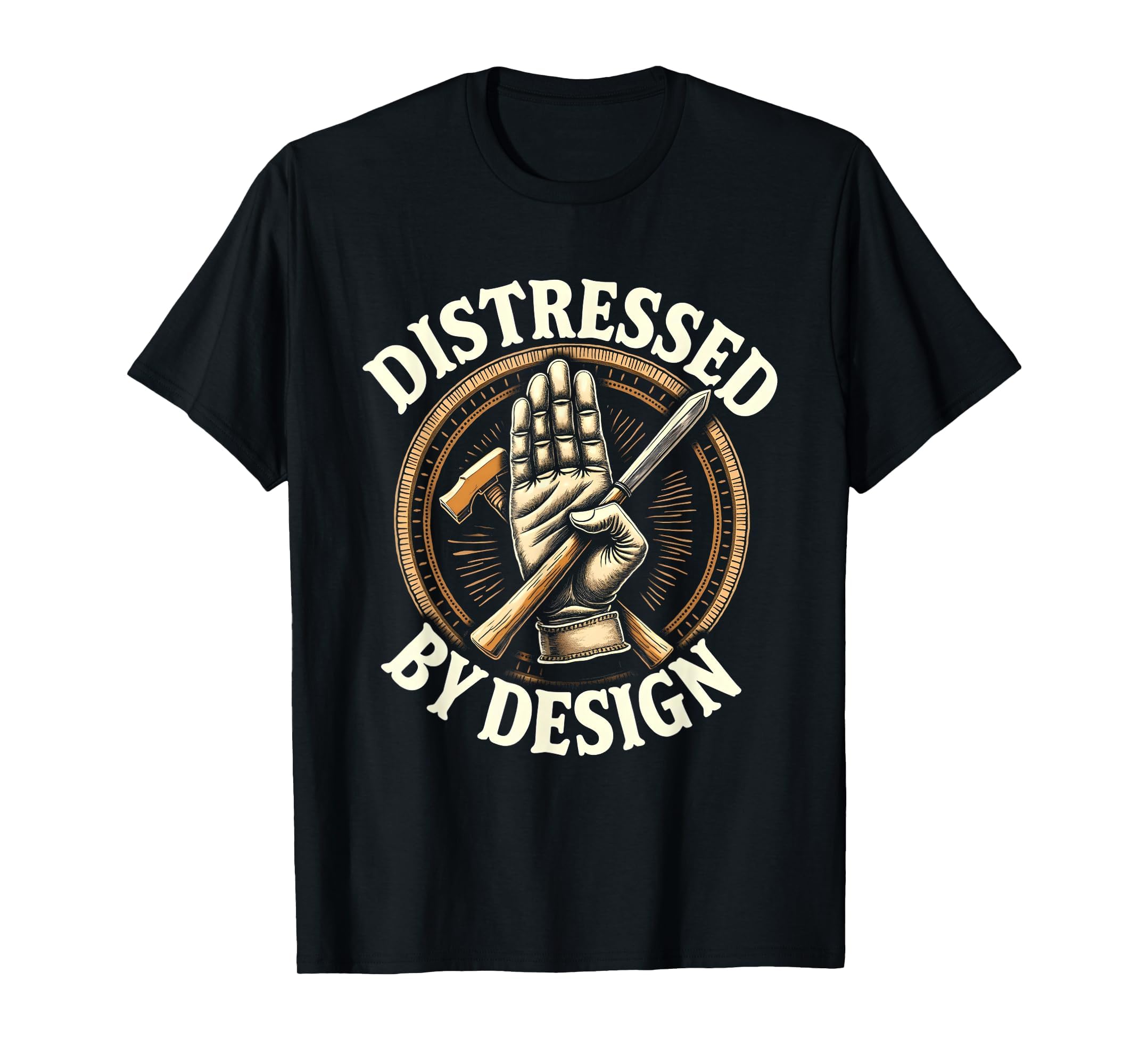Distressed Mens T-Shirt - Trendy Graphic Unisex - T-Shirt, Sweatshirt, Hoodie