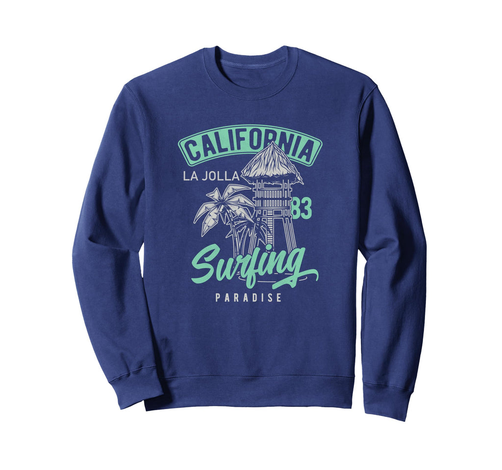 La Jolla 70S 80S Throwback Surf Sweatshirt - Graphic Print Men Women - T-Shirt, Sweatshirt, Hoodie