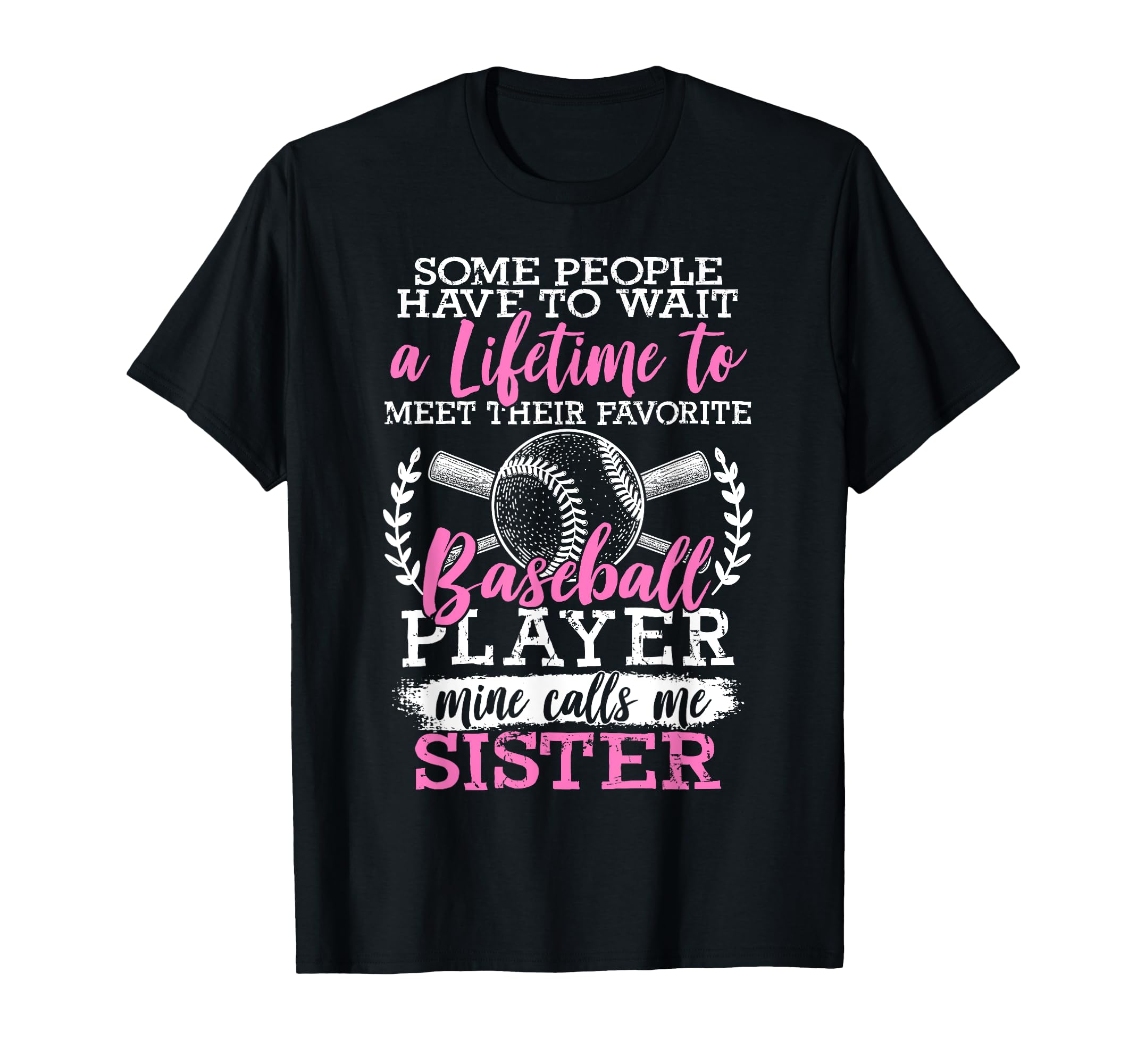 Baseball Player Sister Siblings T-Shirt - Minimalist Print Men Women - T-Shirt, Sweatshirt, Hoodie