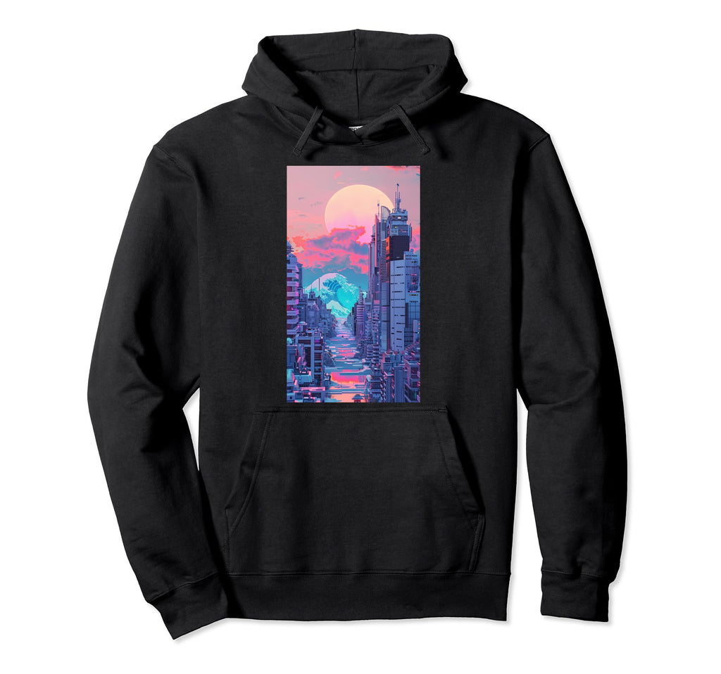 Vaporwave Aesthetic Cyberpunk Futuristic Hoodie - Novelty Apparel Unisex - T-Shirt, Sweatshirt, Hoodie