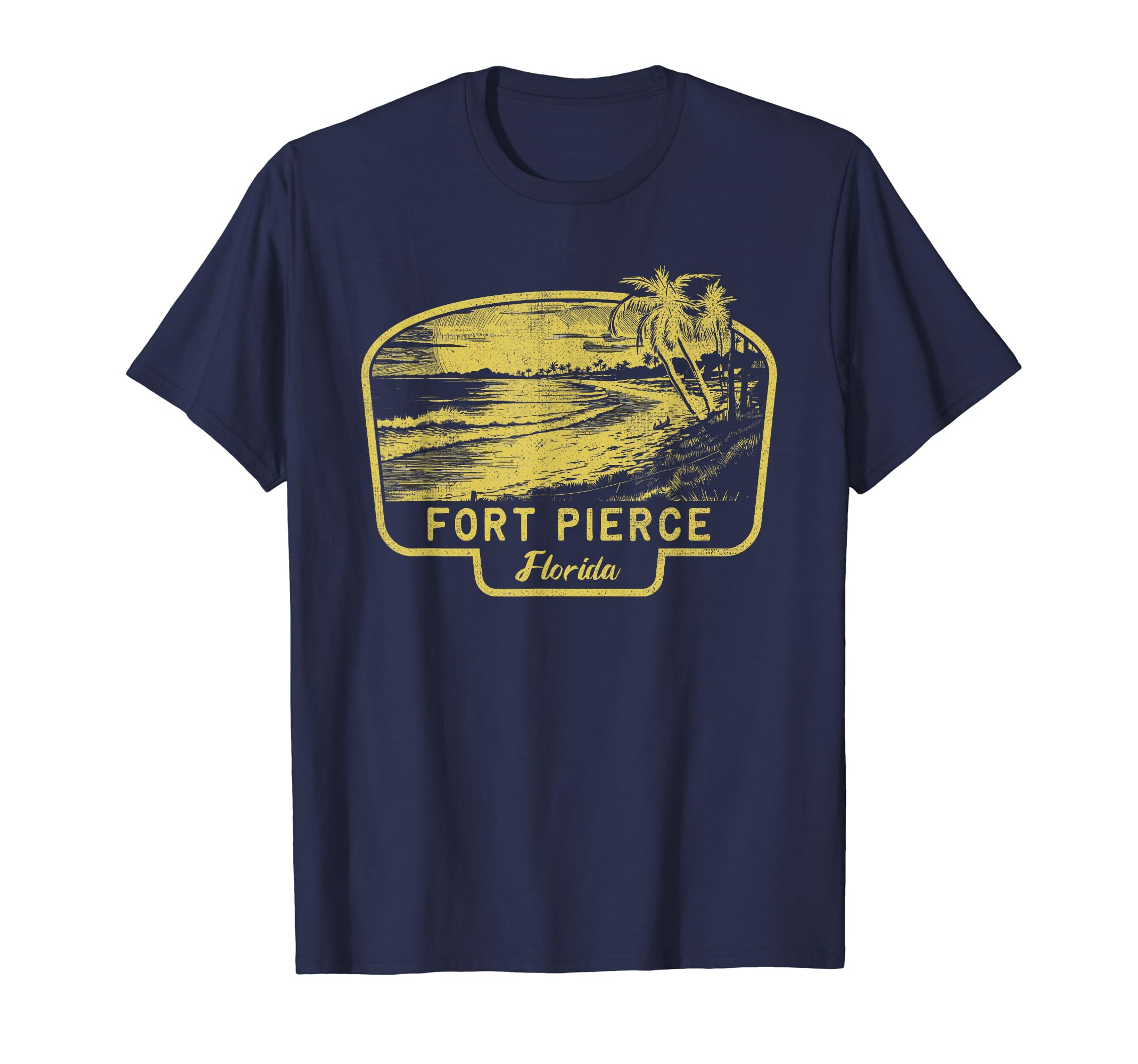 Fort Pierce Florida Beach Surf Blue T-Shirt - Graphic Print for Adults - T-Shirt, Sweatshirt, Hoodie