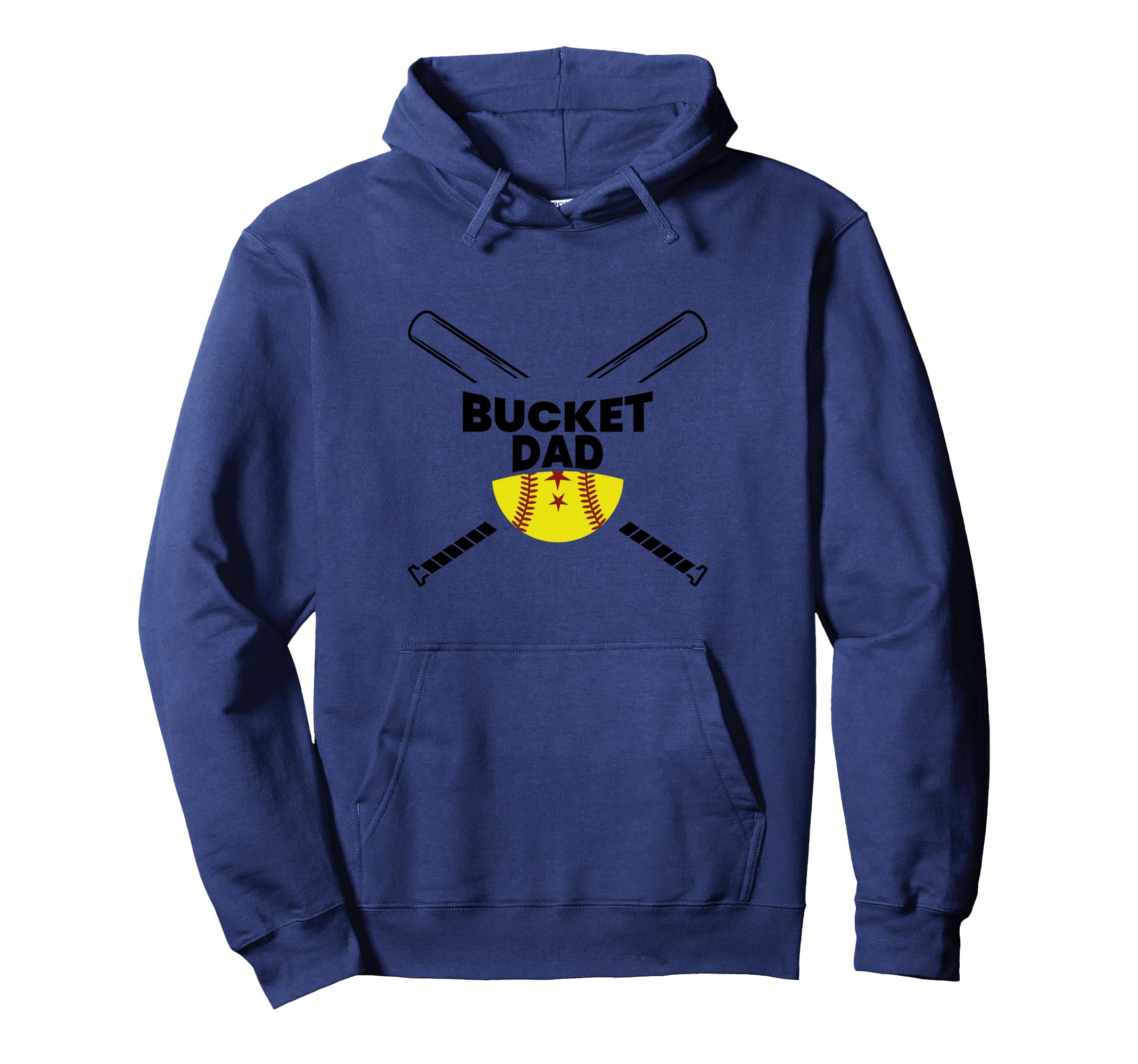 Bucket Dad Softball Dad Baseball Hoodie - Trendy Graphic Unisex - T-Shirt, Sweatshirt, Hoodie