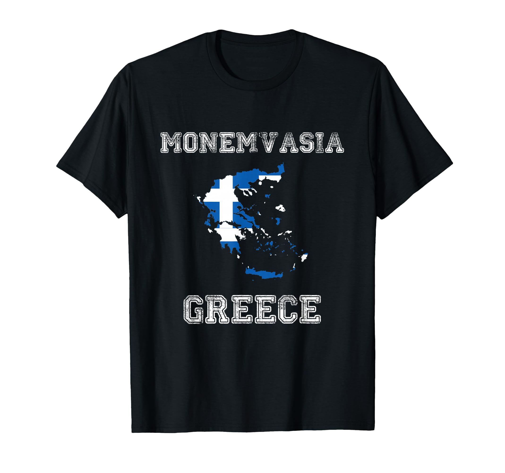 Monemvasia Greece Distressed T-Shirt - Casual Everyday Wear for Adults - T-Shirt, Sweatshirt, Hoodie