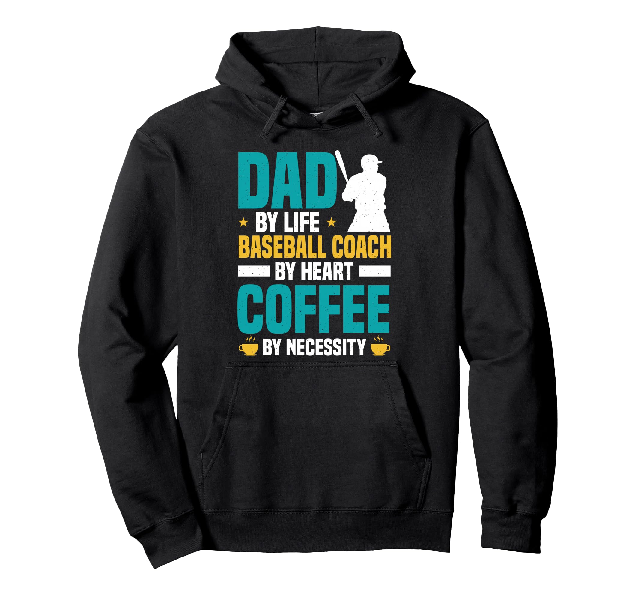 Coffee Lover Baseball Coach Dads Hoodie - Aesthetic Graphic Men Women - T-Shirt, Sweatshirt, Hoodie
