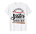 Baseball Sister Im Just Here Snacks T-Shirt - Minimalist Print Unisex - T-Shirt, Sweatshirt, Hoodie