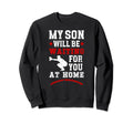My Son Baseball Catcher Mom Baseball Sweatshirt - Graphic Print Men Women - T-Shirt, Sweatshirt, Hoodie