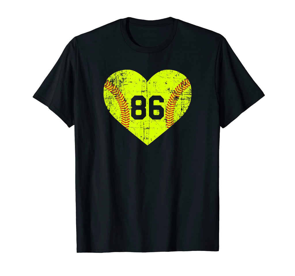 Fastpitch Softball 86 Jersey Number T-Shirt - Minimalist Print Unisex - T-Shirt, Sweatshirt, Hoodie