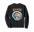 He Is Rizzin Jesus Surfing Funny Sweatshirt - Custom Art Print for Adults - T-Shirt, Sweatshirt, Hoodie