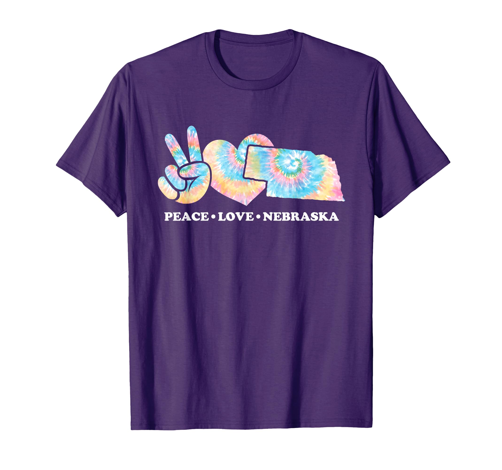 Tie Dye Nebraska Hippie Gift Co T-Shirt - Graphic Print for Adults - T-Shirt, Sweatshirt, Hoodie
