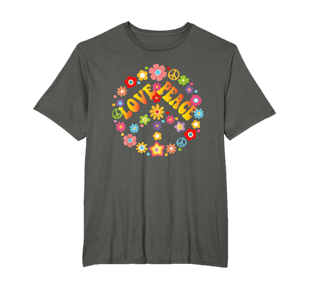 Peace Sign Love 60S 70S Tie Dye T-Shirt - Casual Everyday Wear Men Women - T-Shirt, Sweatshirt, Hoodie