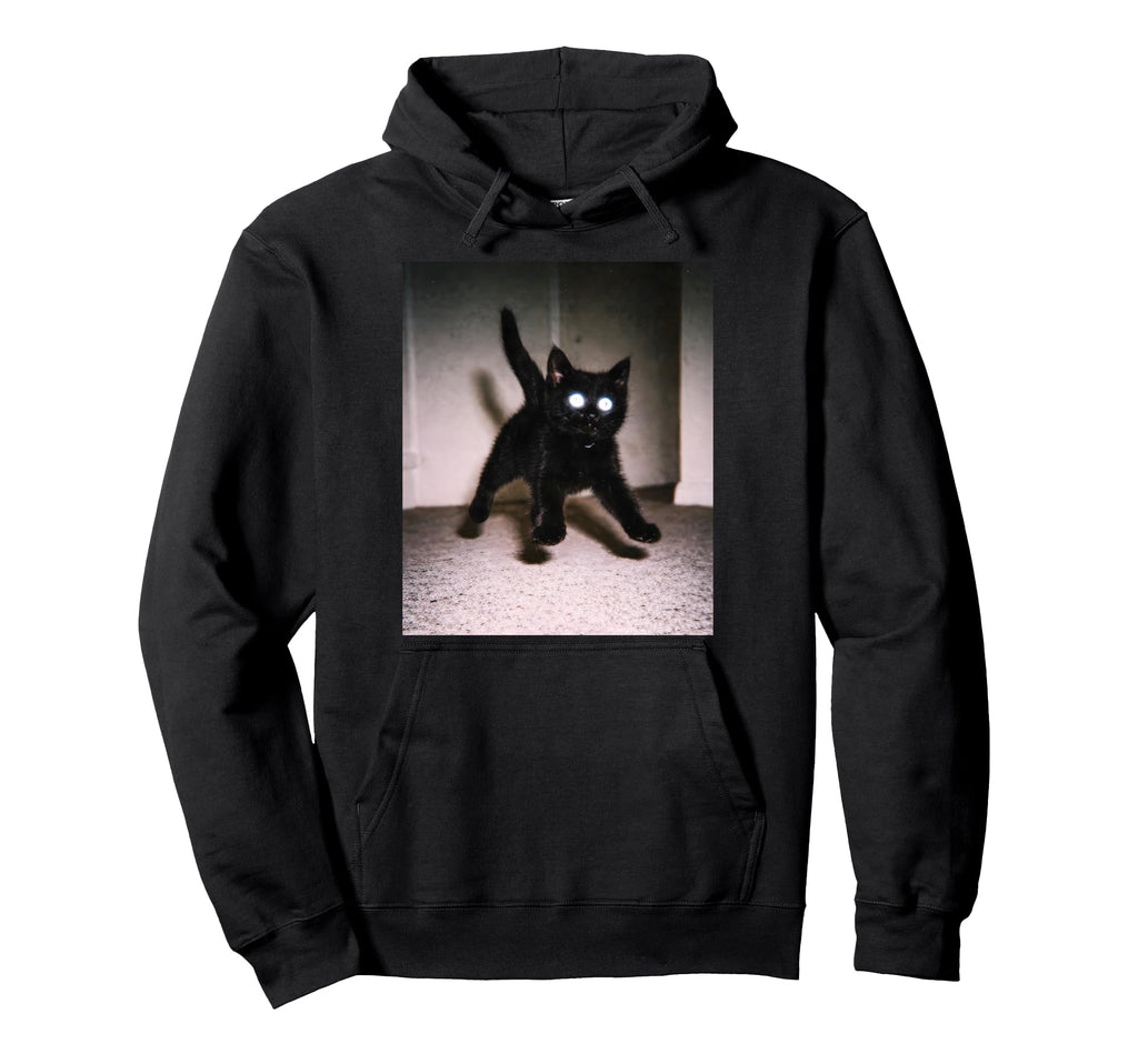 Funny Scared Startled Cat Jumping Hoodie - Custom Art Print for Adults - T-Shirt, Sweatshirt, Hoodie