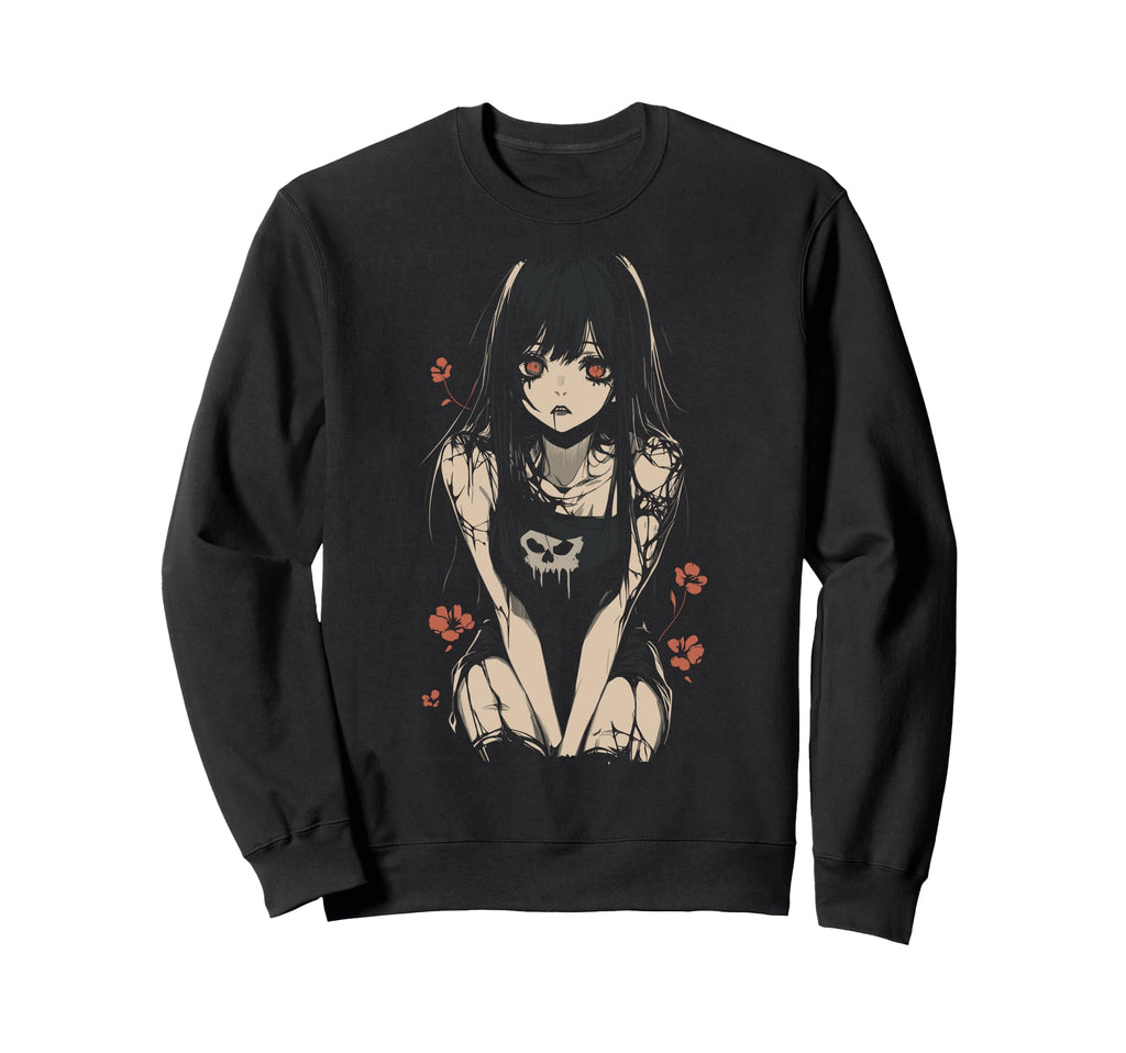 Anime Horror Aesthetic Soft Grunge Sweatshirt - Aesthetic Graphic Unisex - T-Shirt, Sweatshirt, Hoodie