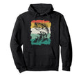 Bass Fishing Distressed Fishermen Hoodie - Minimalist Print for Adults - T-Shirt, Sweatshirt, Hoodie