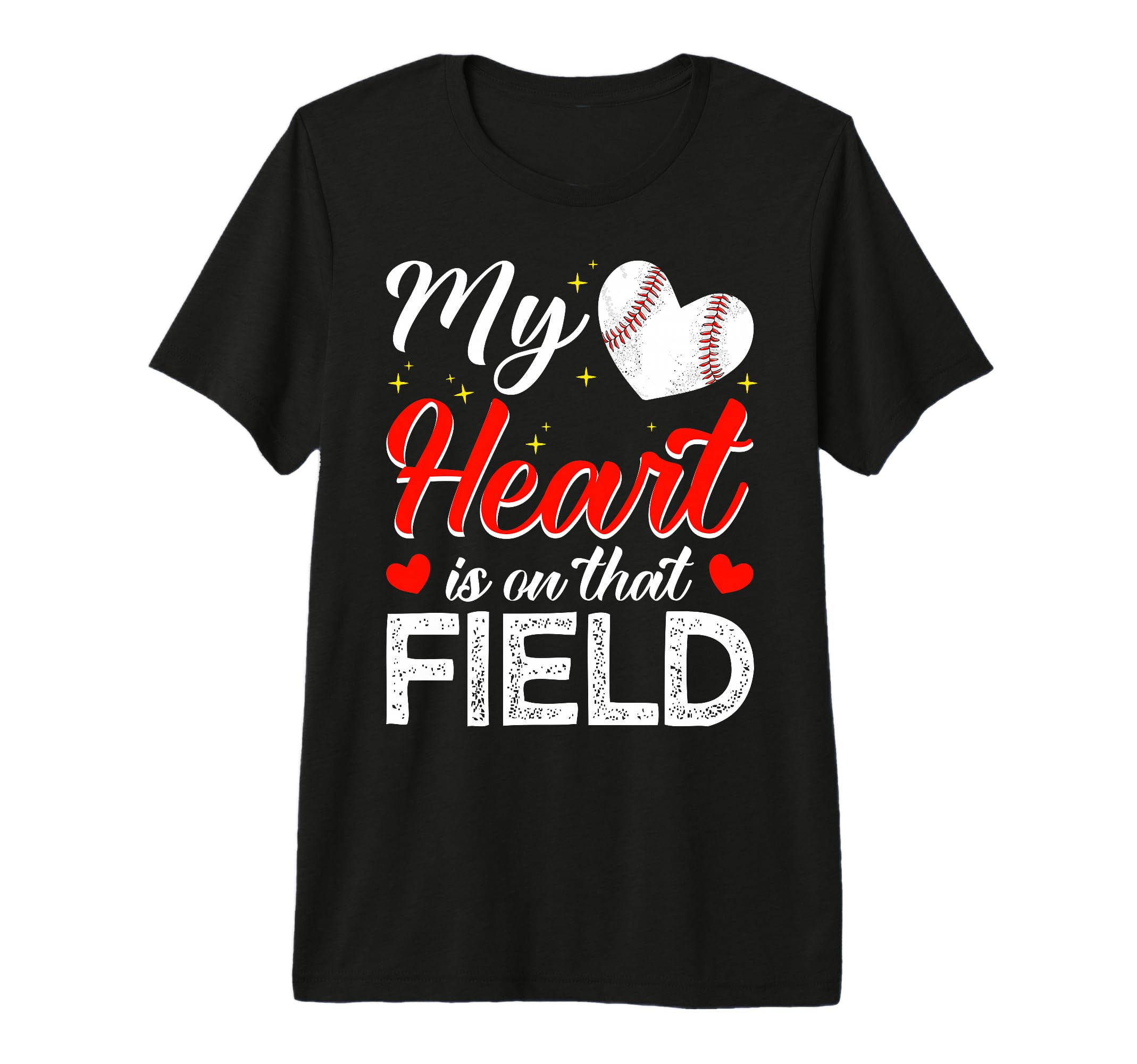 My Heart Is That Field Baseball Mom T-Shirt - Aesthetic Graphic for Adults - T-Shirt, Sweatshirt, Hoodie