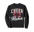 Cheer Mom Mother Bow Cheerleader Sweatshirt - Minimalist Print for Adults - T-Shirt, Sweatshirt, Hoodie