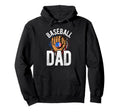 Baseball Dad Usa Flag Hoodie - Aesthetic Graphic for Adults - T-Shirt, Sweatshirt, Hoodie