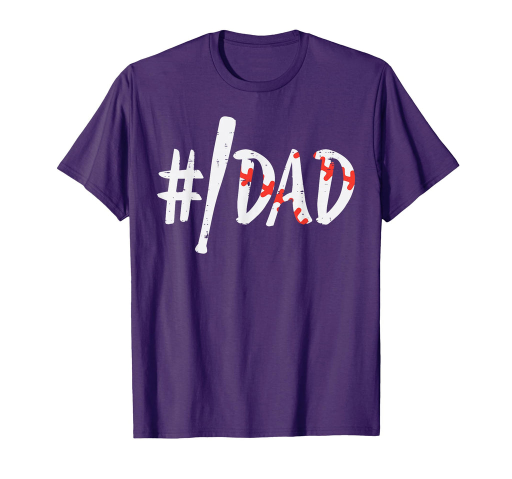 Hashtag Baseball Bat Dad Fathers T-Shirt - Fun Novelty Design for Adults - T-Shirt, Sweatshirt, Hoodie