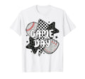 Checkered Game Day Baseball Leopard T-Shirt - Fun Novelty Design Unisex - T-Shirt, Sweatshirt, Hoodie