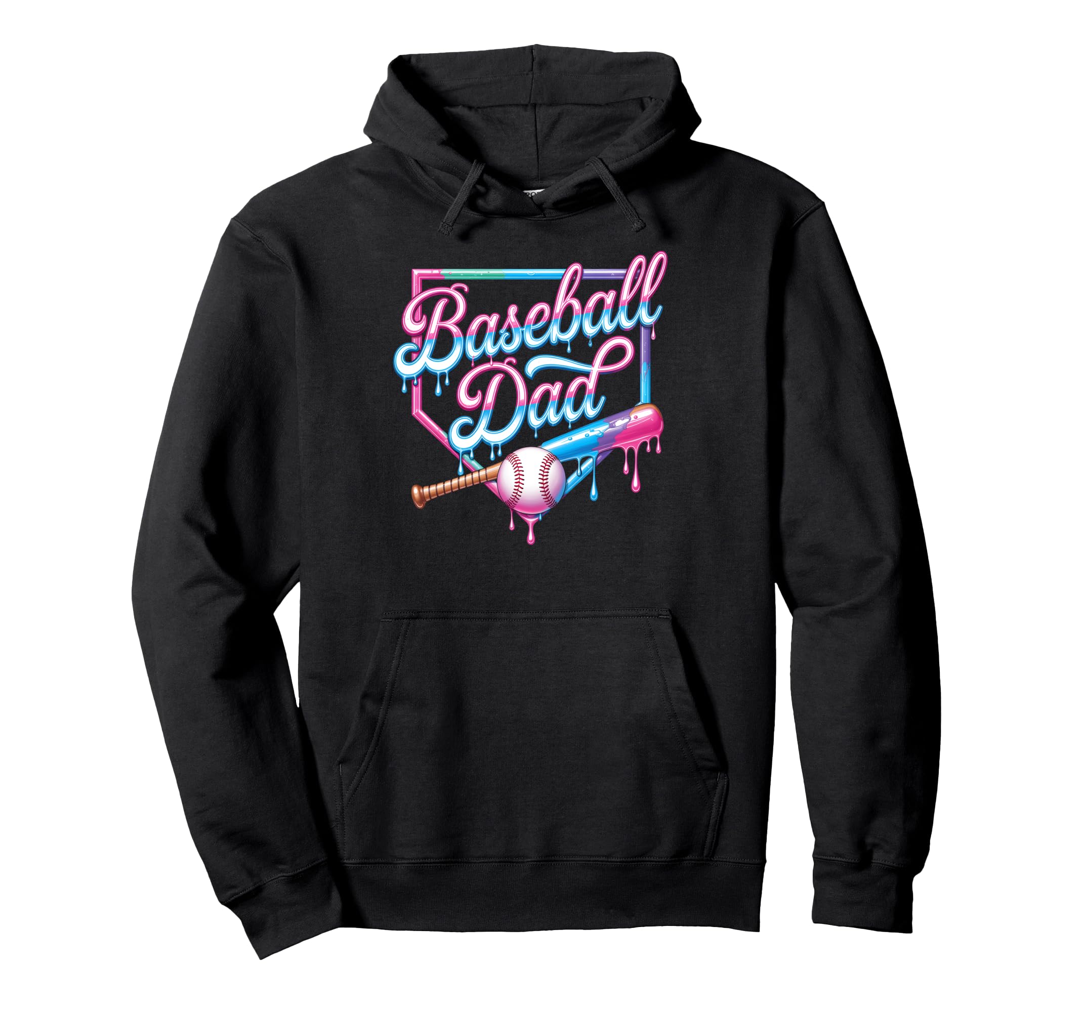 Funny Dada Dad Fathers Day Baseball Ice Hoodie - Trendy Graphic for Adults - T-Shirt, Sweatshirt, Hoodie